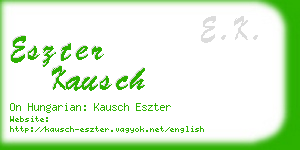 eszter kausch business card